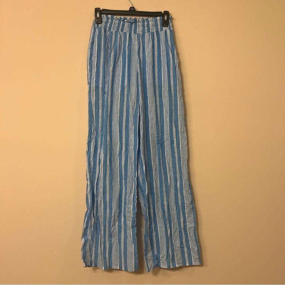 Wild fable women’s XXS striped elastic linen pants